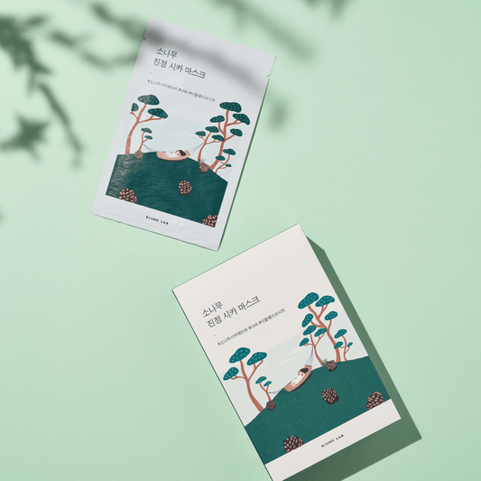 Pine Calming Cica Sheet Mask 10pcs, Round Lab Round Lab Sheet Mask