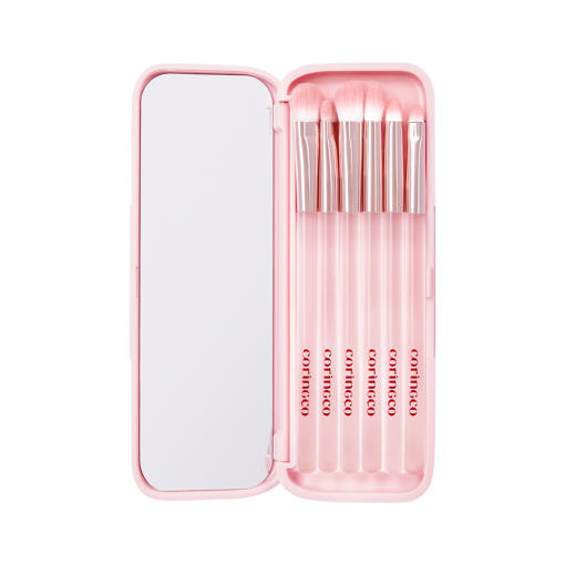 Pink Pocket Eye Brush Set 6P, CORINGCO CORINGCO Makeup Brush Sets