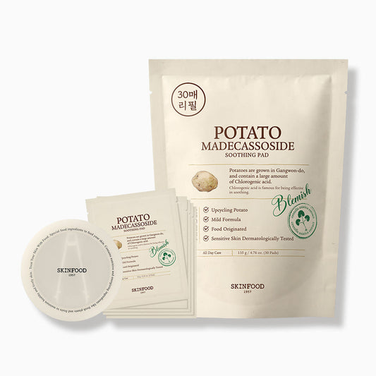 Potato Madecassoside Soothing Pad 135g/30ea (Refill), SKINFOOD SKINFOOD Toner Pad