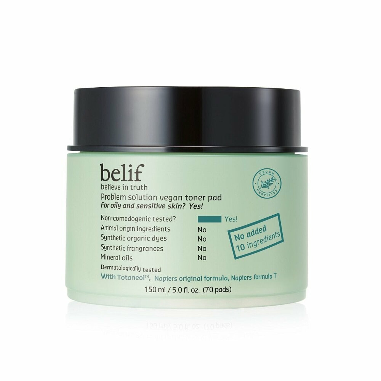 Problem Solution Vegan Toner Pad 150ml(70 pads), belif