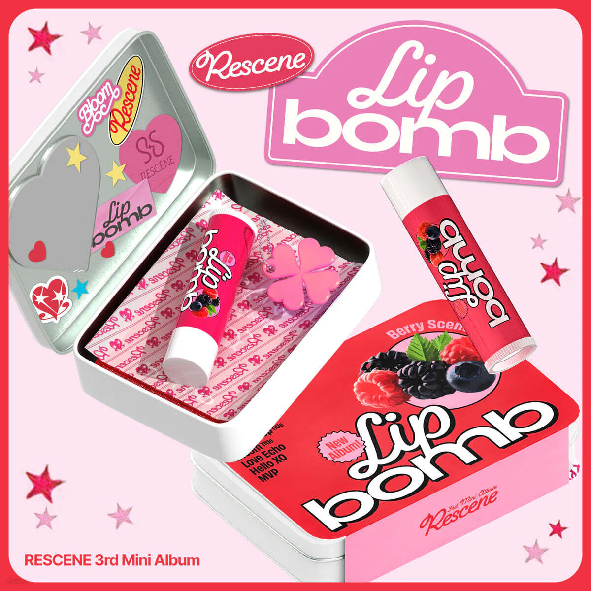 RESCENE - 3rd Mini Album lip bomb (lip balm ver.) (QR) RESCENE Merch Set