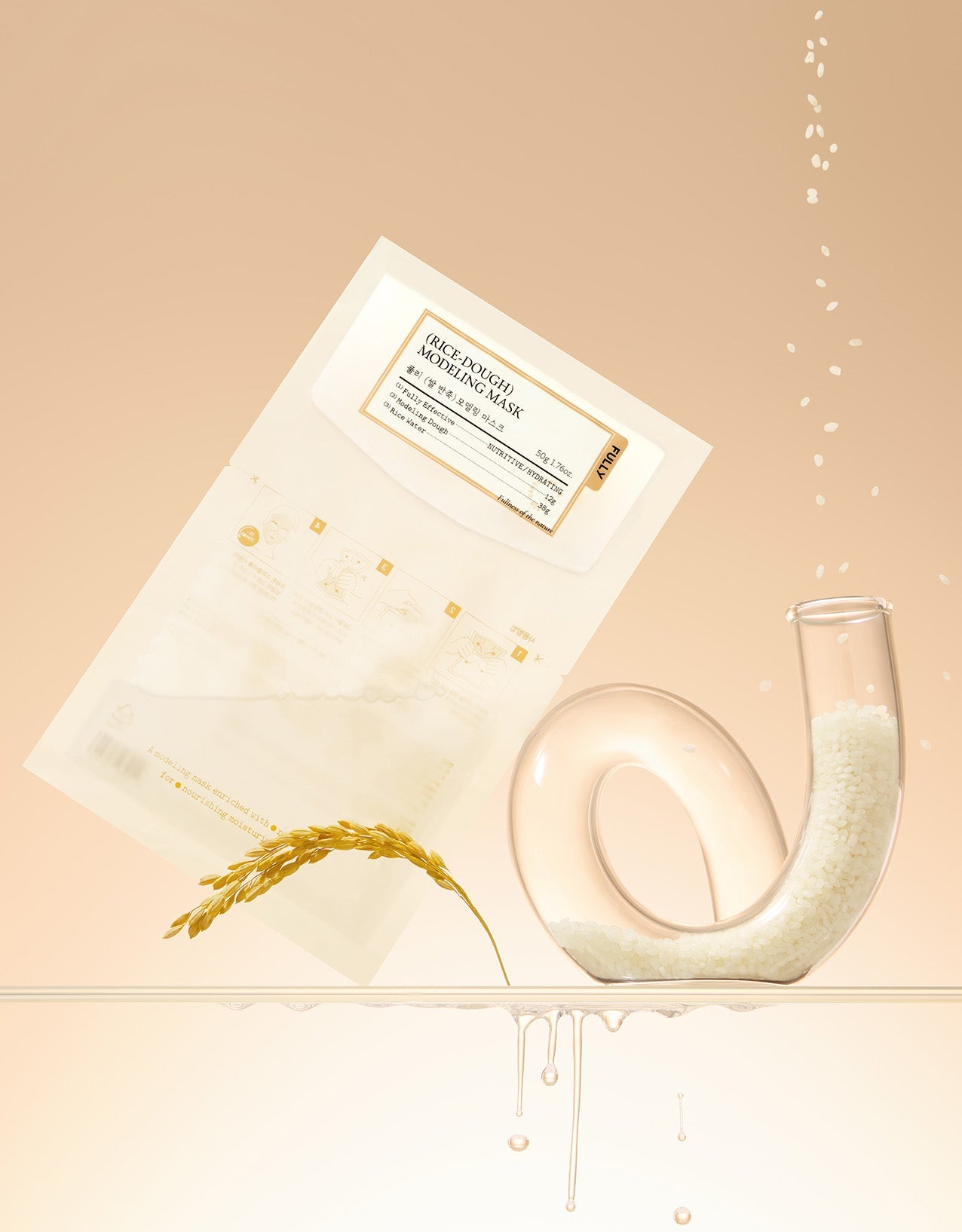 RICE-DOUGH MODELING MASK 50g*4ea, FULLY FULLY Modeling Mask