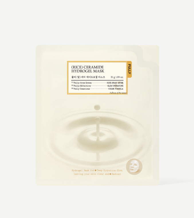 RICE CERAMIDE HYDROGEL MASK 31g X 4ea, FULLY FULLY Jelly Sheet Mask