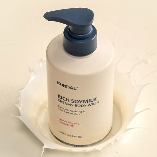 RICH SOYMILK CREAMY BODY WASH 500ml #Mellow Vanilla, KUNDAL-1