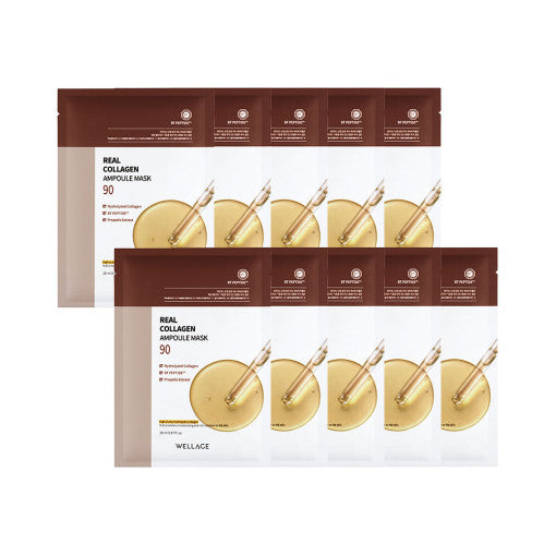 Real Collagen Ampoule Mask Sheet 20ml X 10P, WELLAGE WELLAGE Treatment Mask