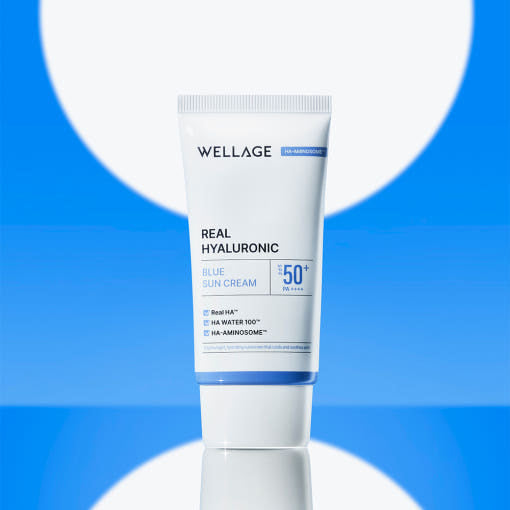 Real Hyaluronic Blue Sun Cream SPF50+ PA++++ 50ml, WELLAGE WELLAGE Sun Cream