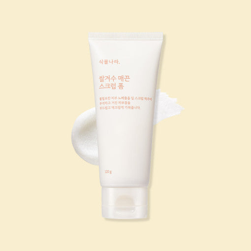 Rice Bran Water Scrub Foam 120g, Shingmulnara Shingmulnara Cleansing Foam