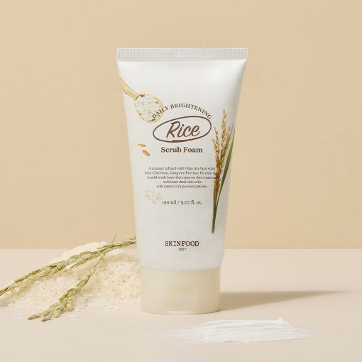 Rice Daily Brightening Scrub Foam 150ml, SKINFOOD SKINFOOD Cleansing Foam