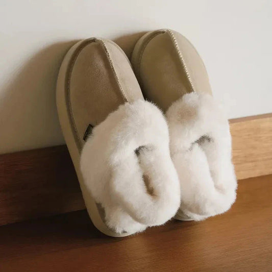 [Rockfish Weatherwear] CLOUDY FLATFORM FUR SLINGBACK