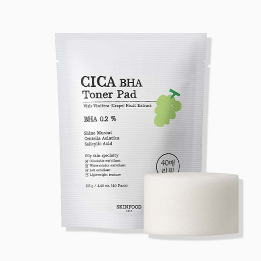 Shine Muscat Cica BHA Toner Pad 125g/40ea (Refill), SKINFOOD SKINFOOD Toner Pad