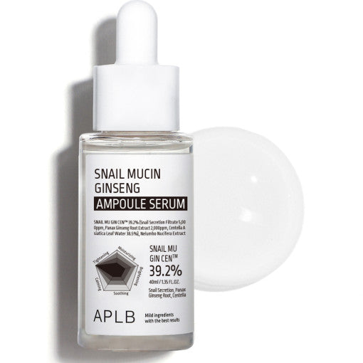 Snail Mucin Ginseng Ampoule Serum 40ml, APLB APLB Anti-Aging Serum