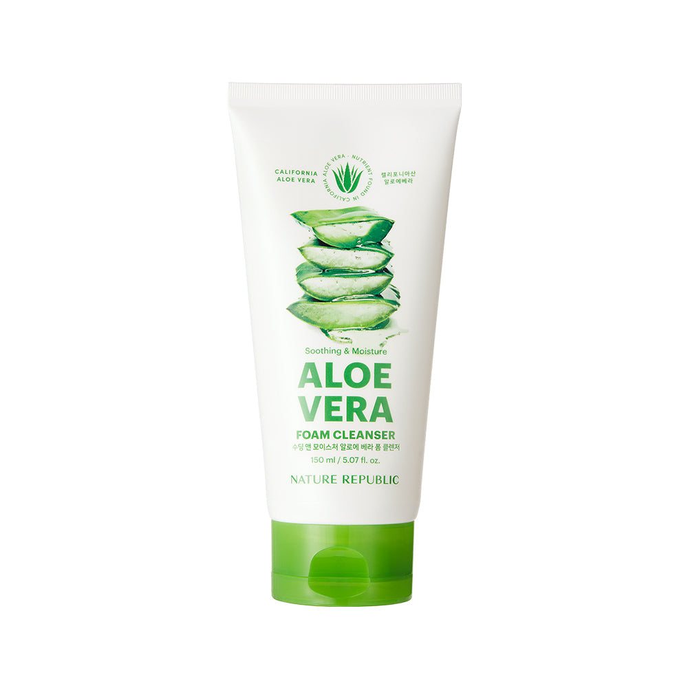 Soothing & Moisture Aloe Vera Foam Cleanser 150m, NATURE REPUBLIC NATURE REPUBLIC Cleansing Foam