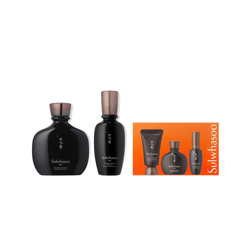 Sulwhasoo Men Basic Set (Recharging Serum 140ml+Skin Strengthening Emulsion 90ml)