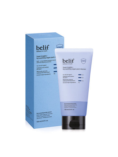 Super Knights Hy-soothing Vegan Pack Cleanser 150ml, belif