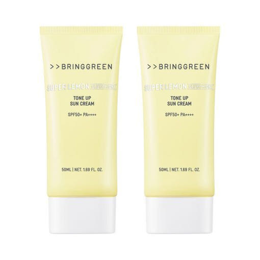 Super Lemon Glutathione Tone Up Sun Cream SPF 50+ 50ml+50ml Set, BRINGGREEN BRINGGREEN Sunscreen