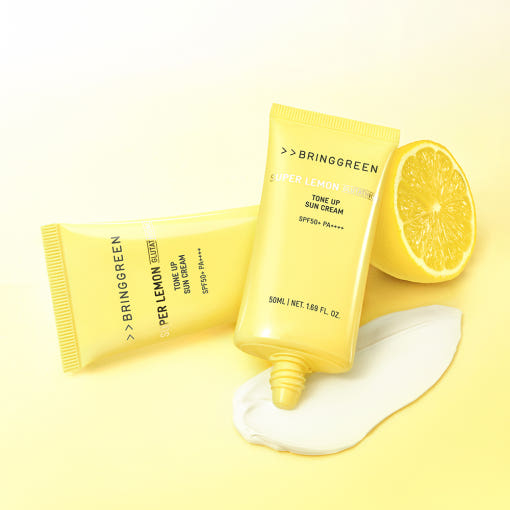 Super Lemon Glutathione Tone Up Sun Cream SPF 50+ 50ml+50ml Set, BRINGGREEN BRINGGREEN Sunscreen