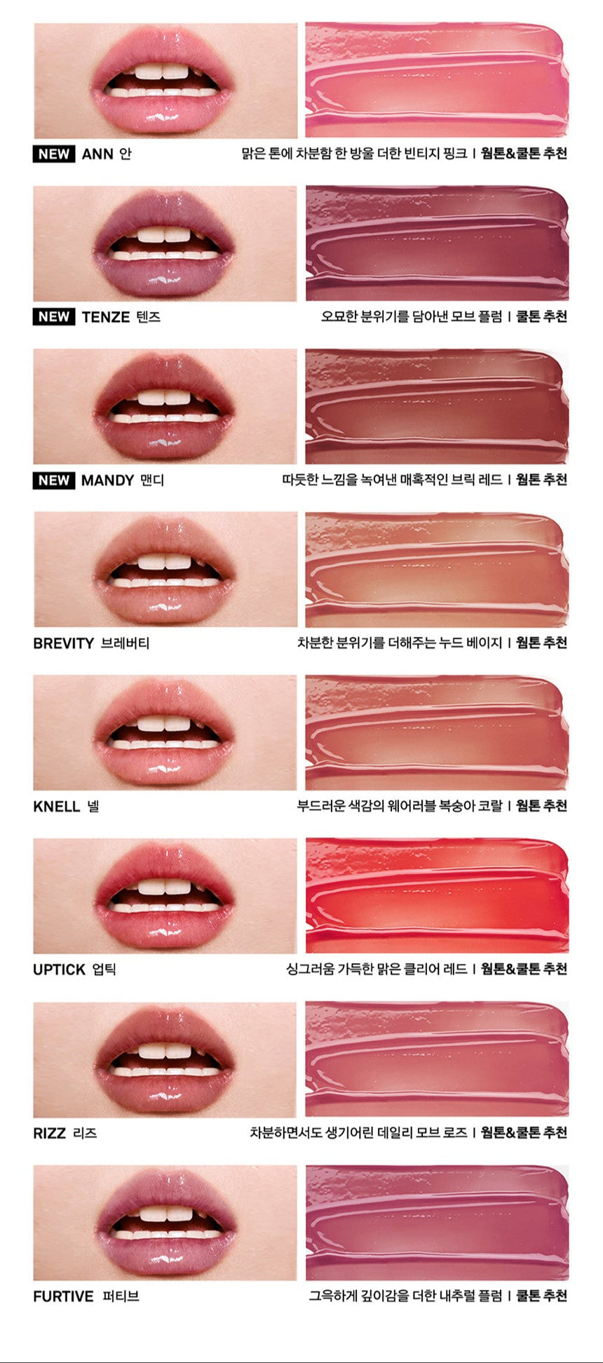 Syrup Melting Stick Lip Balm 1.7g (8color), NAMING NAMING Lip Balm