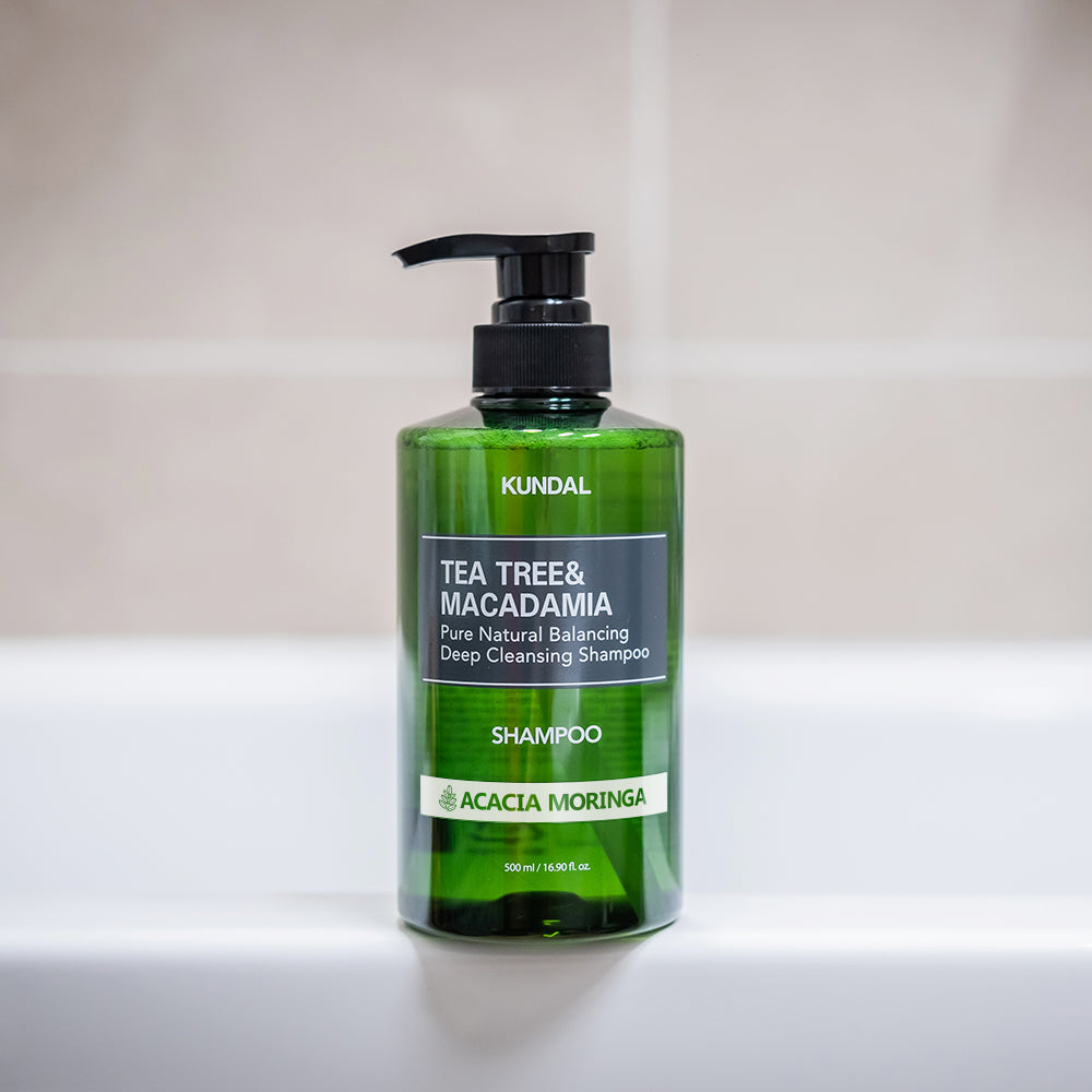 TEA TREE&MACADAMIA Pure Natural Balancing Deep Cleansing Shampoo 500ml #ACACIA MORINGA, KUNDAL-1