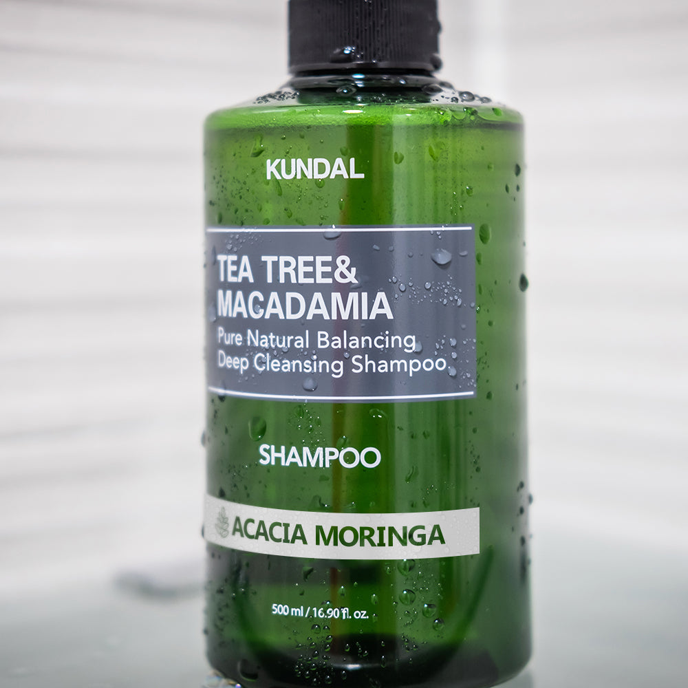 TEA TREE&MACADAMIA Pure Natural Balancing Deep Cleansing Shampoo 500ml #ACACIA MORINGA, KUNDAL-1