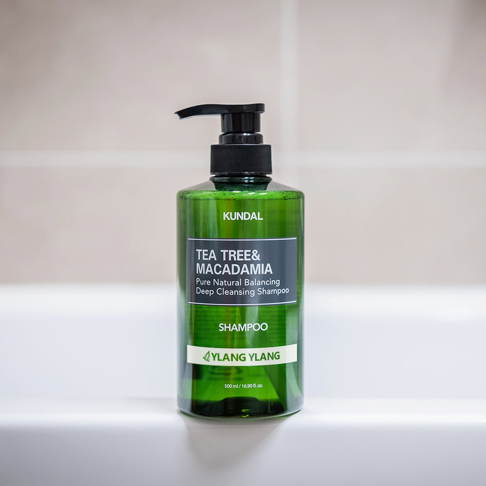 TEA TREE&MACADAMIA Pure Natural Balancing Deep Cleansing Shampoo 500ml #YLANG YLANG, KUNDAL-1