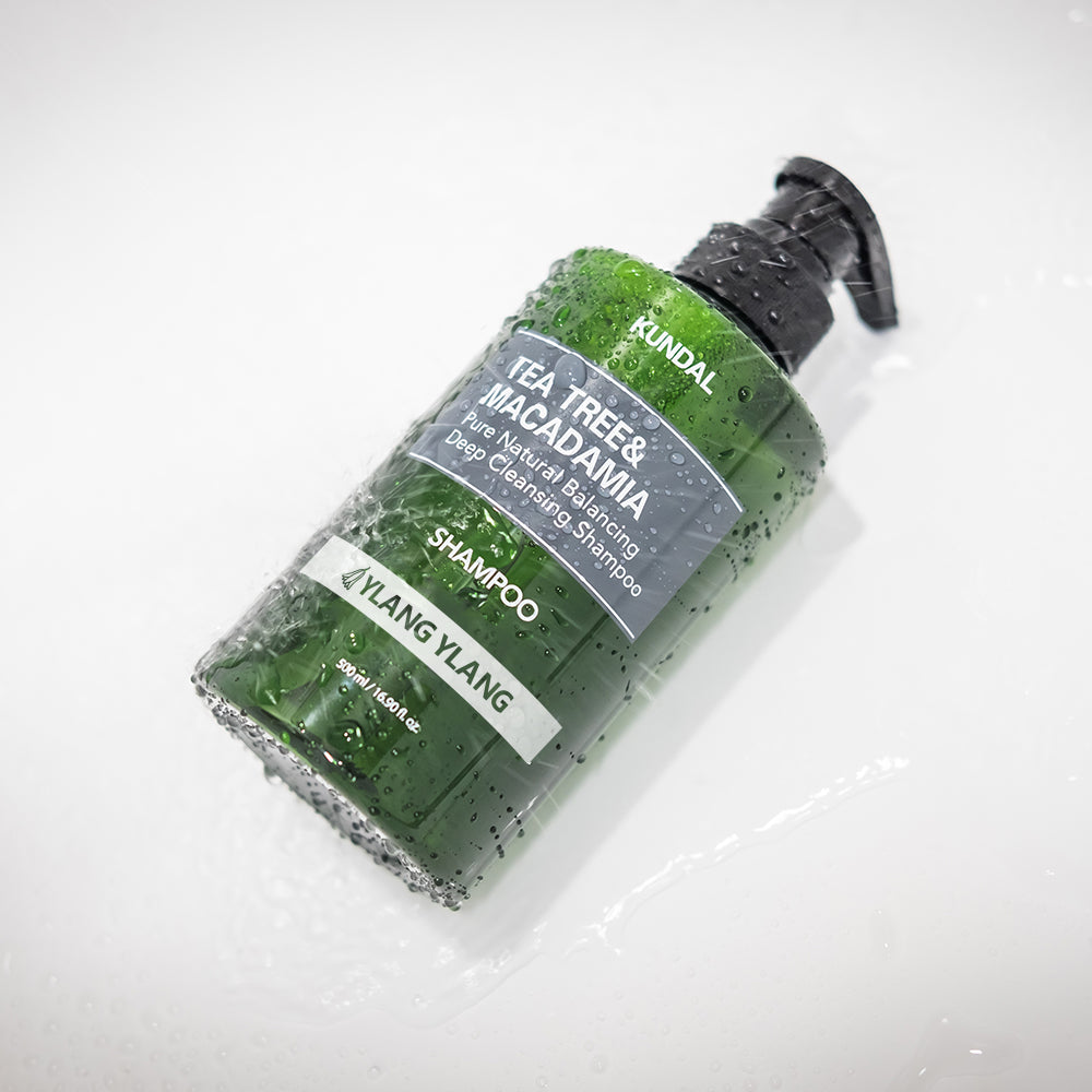 TEA TREE&MACADAMIA Pure Natural Balancing Deep Cleansing Shampoo 500ml #YLANG YLANG, KUNDAL-1