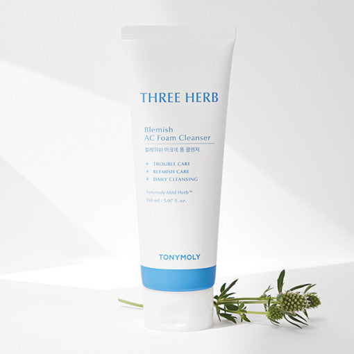 THREE HERB Blemish AC Foam Cleanser 150ml, TONYMOLY TONYMOLY Cleansing Foam