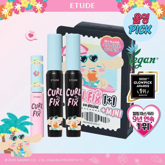[Tanned Cinnamoroll] ETUDE Curl Fix Mascara (1+1) ETUDE Mascara Set