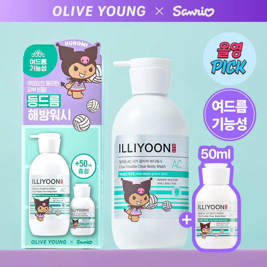 [Tanned Kuromi] ILLIYOON Cica Acne Body Wash 400ml (+50ml) ILLIYOON Body Wash