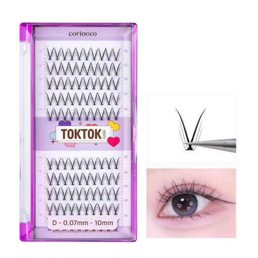 Toktok-Hara Check Eyelash 100pcs (3 Types), CORINGCO CORINGCO False Eyelashes