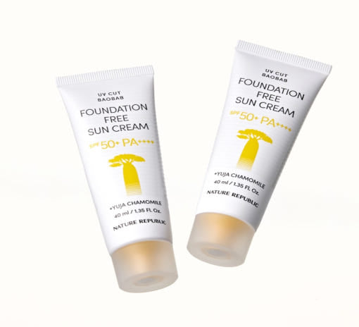 UV CUT BAOBAB Foundation Free Sun Cream SPF50+ PA++++ 40ml+40ml, NATURE REPUBLIC NATURE REPUBLIC Sun Cream