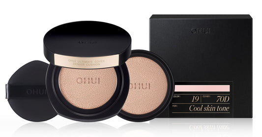 Ultimate Cover Denier Cushion SPF50+ PA+++ Set 13g+13g(refill) (9colors), O HUI O HUI Cushion Foundation