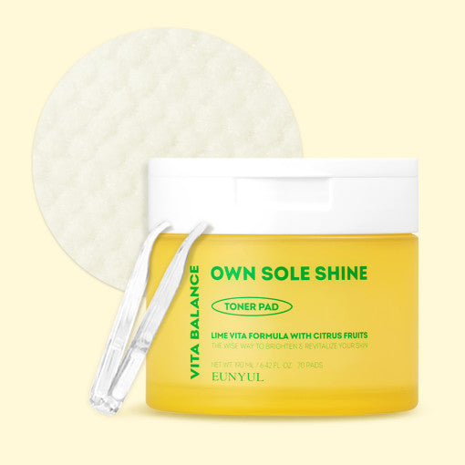 VITA BALANCE OWN SOLE SHINE Toner Pad 70 Pads/190ml, EUNYUL EUNYUL Toner Pad