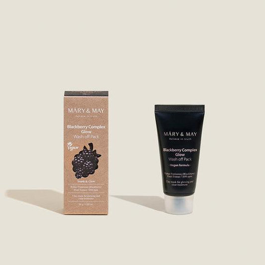 Vegan Blackberry Complex Glow Wash off Pack 30g, MARY & MAY MARY & MAY Treatment Mask