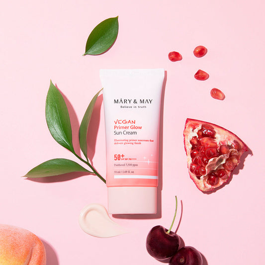 Vegan Primer Glow Sun Cream SPF50+ PA++++ 50ml, MARY & MAY MARY & MAY Sun Cream