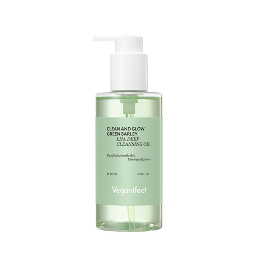 Veganifect Clean And Glow Green Barley Cleansing Oil 205ml Veganifect Cleansing Oil