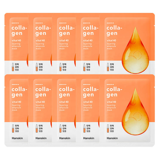 Vital 40 Layering Ampoule Mask 21g X 10ea, Hanskin Hanskin Sheet Mask
