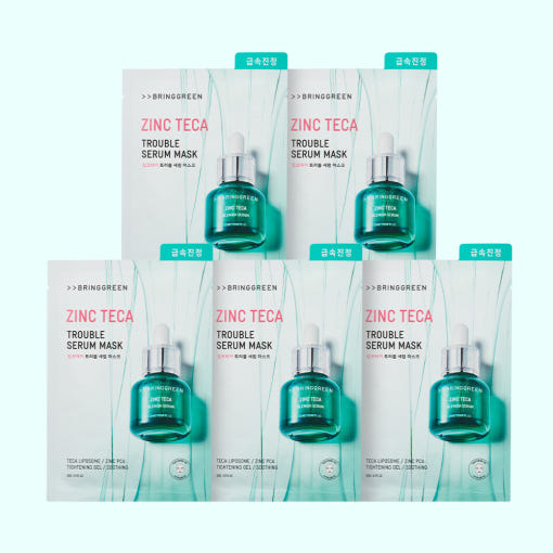 Zinc Teca Trouble Serum Mask 20g X 5ea, BRINGGREEN BRINGGREEN Treatment Mask