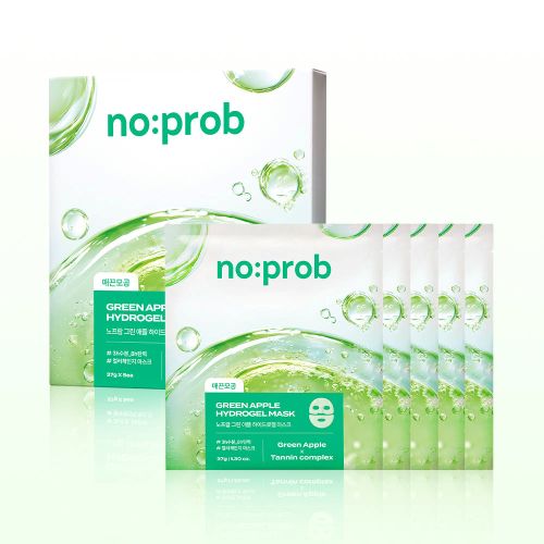 noprob Green Apple Hydrogel Mask 37g X 5ea noprob Jelly Sheet Mask