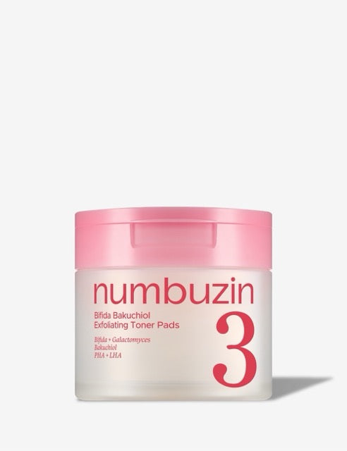 numbuzin No.3 Bifida Bakuchiol Exfoliating Toner Pads 190ml/70ea numbuzin Toner Pad