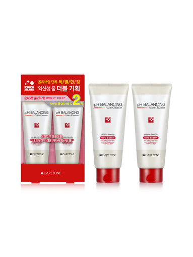 pH Balancing Foam Cleanser Duo Set (200ml+200ml), CAREZONE CAREZONE Cleansing Foam