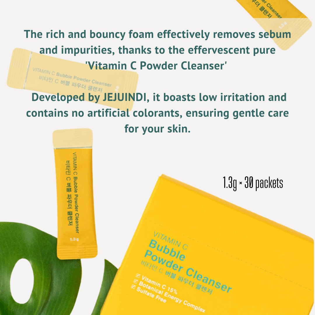 Vitamin C Bubble Powder Cleanser 30ea, JEJU INDI JEJU INDI Cleansing powder