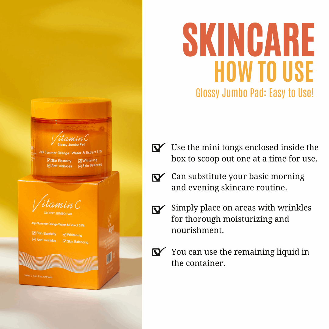 Vitamin C Glossy Jumbo Pad 160ml, JEJU INDI JEJU INDI Hydrating Toner