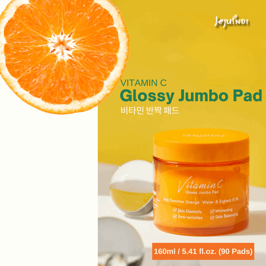 Vitamin C Glossy Jumbo Pad 160ml, JEJU INDI JEJU INDI Hydrating Toner