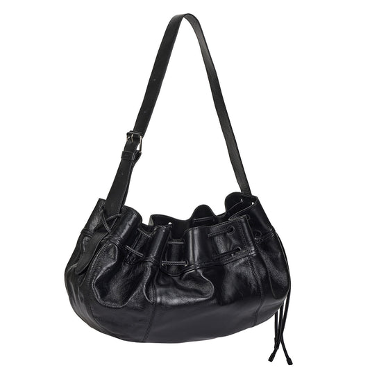 vunque Perfec Wave String Leather Hobo Bag L